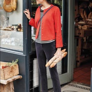 Boden red cropped jacket